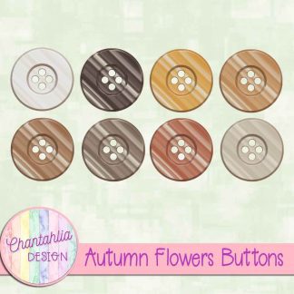 Free buttons in an Autumn Flowers theme