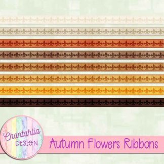 Free ribbon in an Autumn Flowers theme