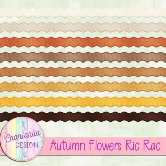 Free ric rac in an Autumn Flowers theme
