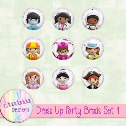 Free brads in a Dress Up Party theme