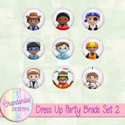 Free brads in a Dress Up Party theme