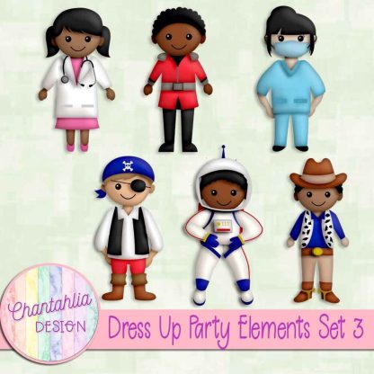 Free design elements in a Dress Up Party theme