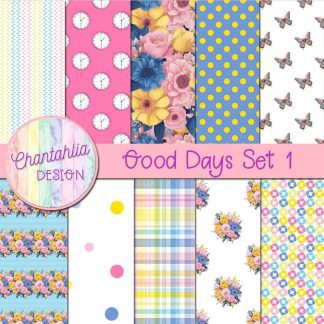 Free digital papers in a Good Days theme
