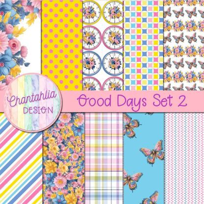 Free digital papers in a Good Days theme