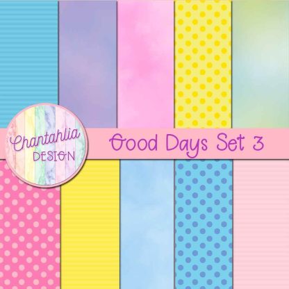 Free digital papers in a Good Days theme