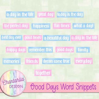 Free word snippets in a Good Days theme