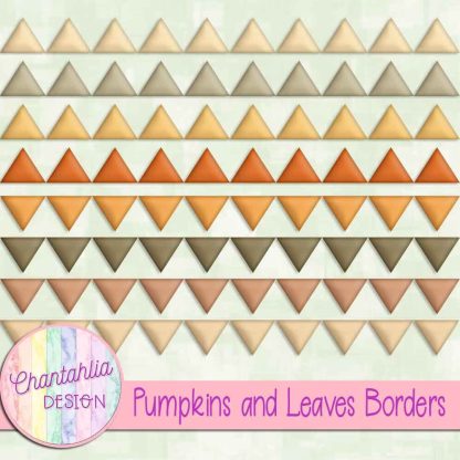 Free borders in a Pumpkins and Leaves theme