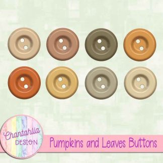 Free buttons in a Pumpkins and Leaves theme