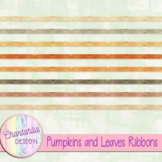 Free ribbons in a Pumpkins and Leaves theme