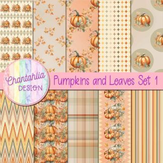 Free digital papers in a Pumpkins and Leaves them