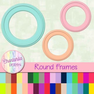Free digital round frames for digital scrapbooking and other digital crafts