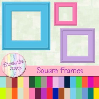 Free digital square frames for digital scrapbooking and other digital crafts