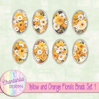 Free brads in a Yellow and Orange Florals theme