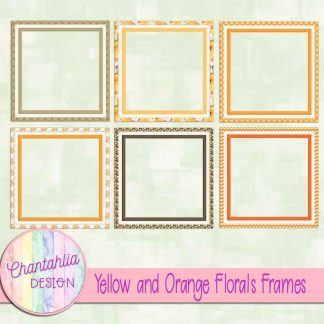 Free frames in a Yellow and Orange Florals theme