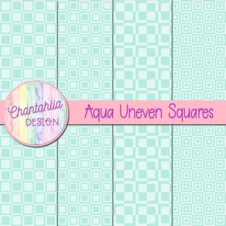 Free aqua uneven squares digital papers