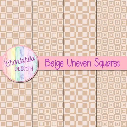 Free beige uneven squares digital papers