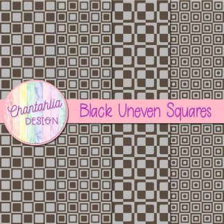 Free black uneven squares digital papers