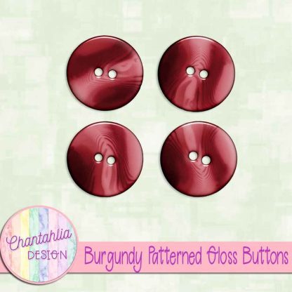 Free burgundy patterned gloss buttons