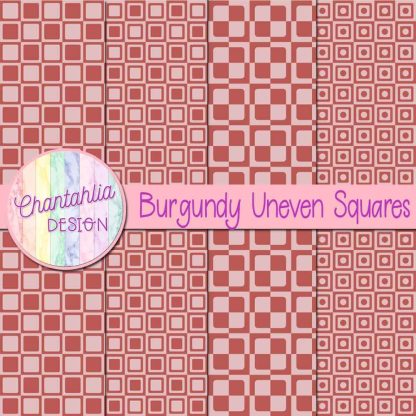 Free burgundy uneven squares digital papers