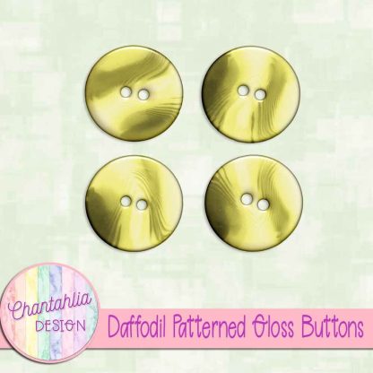 Free daffodil patterned gloss buttons