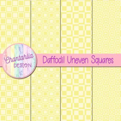 Free daffodil uneven squares digital papers