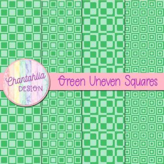Free green uneven squares digital papers