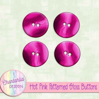 Free hot pink patterned gloss buttons