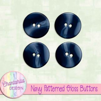 Free navy patterned gloss buttons