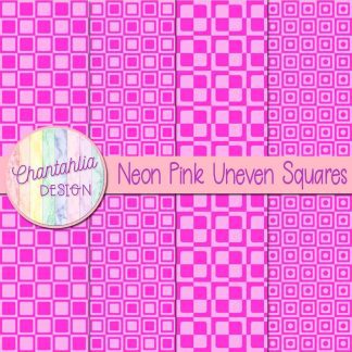 Free neon pink uneven squares digital papers