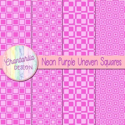 Free neon purple uneven squares digital papers