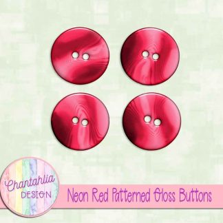Free neon red patterned gloss buttons