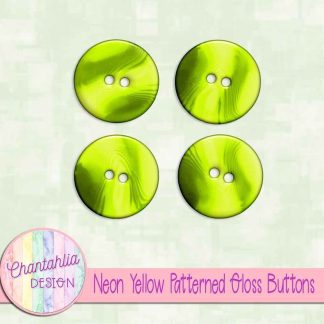 Free neon yellow patterned gloss buttons