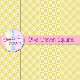 Free olive uneven squares digital papers