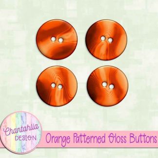 Free orange patterned gloss buttons