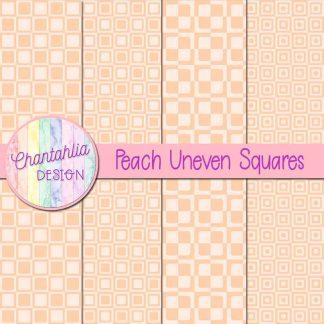 Free peach uneven squares digital papers