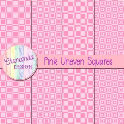 Free pink uneven squares digital papers