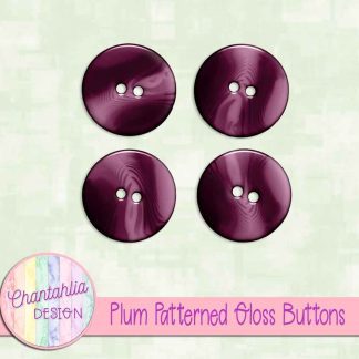 Free plum patterned gloss buttons