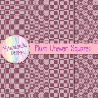 Free plum uneven squares digital papers