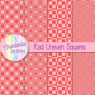 Free red uneven squares digital papers