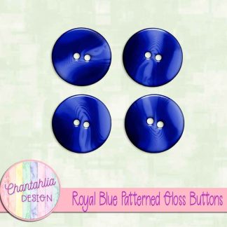 Free royal blue patterned gloss buttons