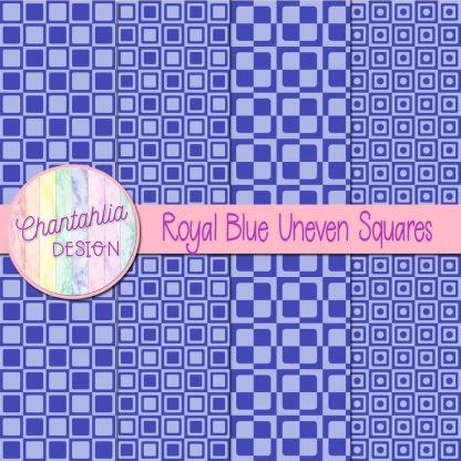 Free royal blue uneven squares digital papers