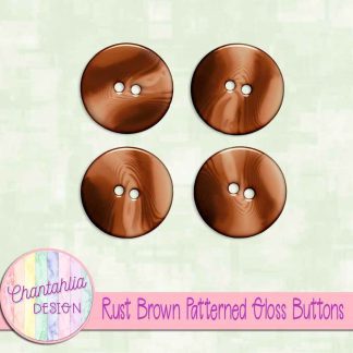 Free rust brown patterned gloss buttons