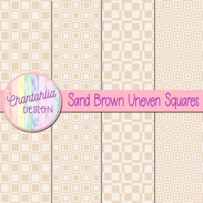 Free sand brown uneven squares digital papers