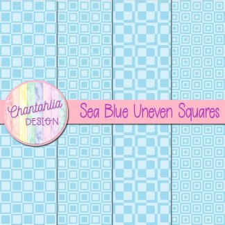 Free sea blue uneven squares digital papers
