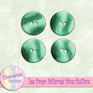 Free sea green patterned gloss buttons