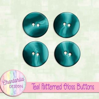 Free teal patterned gloss buttons