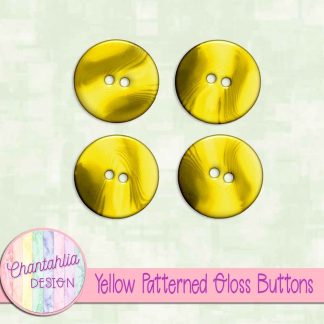 Free yellow patterned gloss buttons