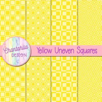 Free yellow uneven squares digital papers