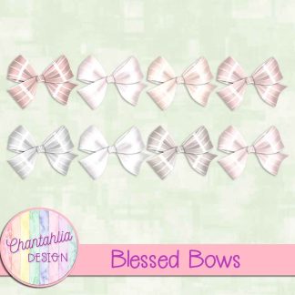 Free bows in a Blessed theme.