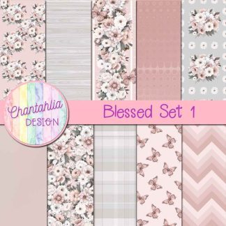 Free digital papers in a Blessed theme